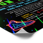 Bearbeitbare Neon-Glow-Fun-Run-Fundraiser-Flugblat Poster (Ecke)