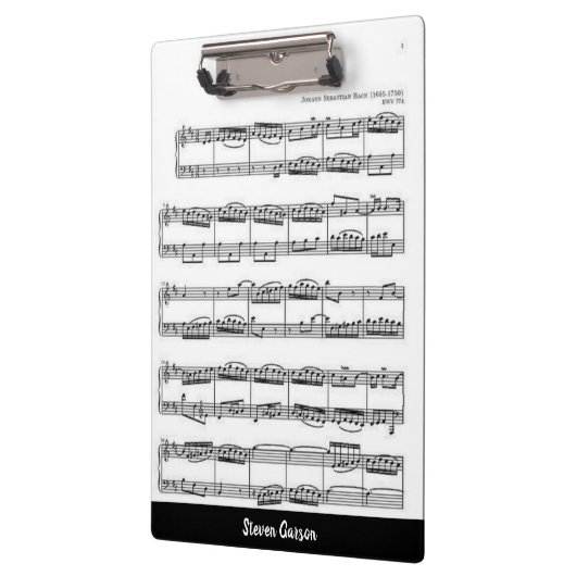 Bearbeitbare Noten und Name Klemmbrett (Links)