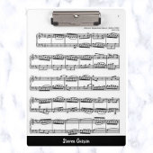 Bearbeitbare Noten und Name Klemmbrett