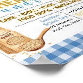 Bearbeitbare Oatmeal-Aktion-Fundraising-Flugblatt Poster (Ecke)