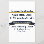 Bearbeitbare Ostersonntags-Kirchenflyer Flyer (Vorne)