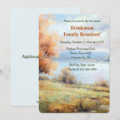 Bearbeitbare Parklandschaft Familientreffen Einladung (Vorne/Hinten)