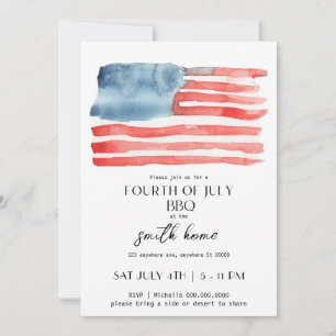 Bearbeitbare patriotische Einladung zum Grillen am