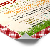 Bearbeitbare Picknickfelder-Tag-Fundraiser-Flugbla Poster (Ecke)