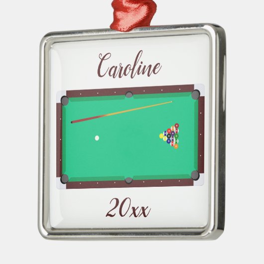 Bearbeitbare Pool-Tabelle Ornament Aus Metall (Links)