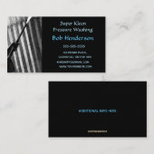 Bearbeitbare "Pressure Washing Business Card" Visitenkarte (Vorne/Hinten)
