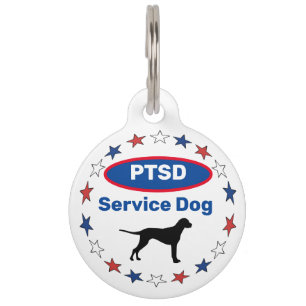 Bearbeitbare PTSD Service Dog Tag Haustiermarke