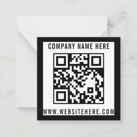Bearbeitbare QR-Code-Geschäftsnotizkarte Mitteilungskarte (Vorderseite)