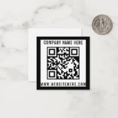 Bearbeitbare QR-Code-Geschäftsnotizkarte Mitteilungskarte (Vorderseite/Rückseite Beispiel)