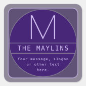 Bearbeitbare, Retro-moderne Designvorlage | Äpfel Quadratischer Aufkleber (Vorderseite)