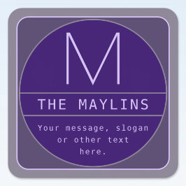 Bearbeitbare, Retro-moderne Designvorlage | Äpfel Quadratischer Aufkleber