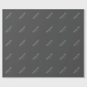 Bearbeitbare, Retro-moderne Textvorlage | Dunkelgr Geschenkpapier (Flach)