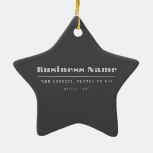 Bearbeitbare, Retro-moderne Textvorlage | Dunkelgr Keramik Ornament (Hinten)