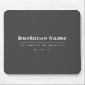 Bearbeitbare, Retro-moderne Textvorlage | Dunkelgr Mousepad (Vorne)