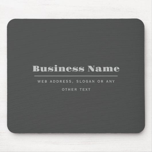 Bearbeitbare, Retro-moderne Textvorlage | Dunkelgr Mousepad (Vorne)