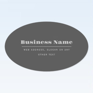 Bearbeitbare, Retro-moderne Textvorlage   Dunkelgr Ovaler Aufkleber