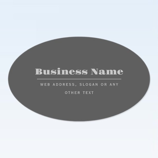 Bearbeitbare, Retro-moderne Textvorlage | Dunkelgr Ovaler Aufkleber