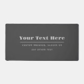 Bearbeitbare, Retro-moderne Textvorlage | Dunkelgr Schreibtischunterlage (Vorderseite)