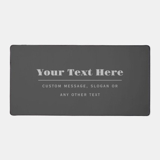 Bearbeitbare, Retro-moderne Textvorlage | Dunkelgr Schreibtischunterlage (Vorderseite)