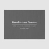 Bearbeitbare, Retro-moderne Textvorlage | Dunkelgr Seidenpapier (Vorderseite)