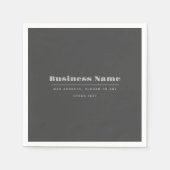 Bearbeitbare, Retro-moderne Textvorlage | Dunkelgr Serviette (Vorderseite)