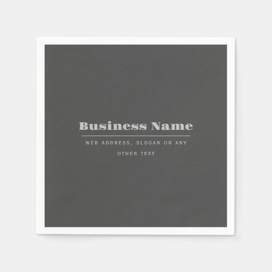 Bearbeitbare, Retro-moderne Textvorlage | Dunkelgr Serviette (Vorderseite)