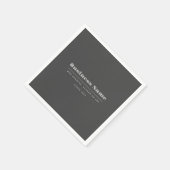 Bearbeitbare, Retro-moderne Textvorlage | Dunkelgr Serviette (Ecke)