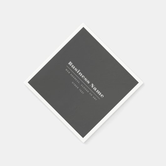 Bearbeitbare, Retro-moderne Textvorlage | Dunkelgr Serviette (Ecke)