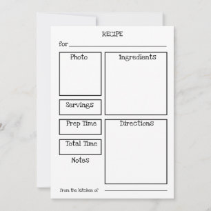 Bearbeitbare Rezept-Karte. Personalisieren mit Fot Feiertagskarte