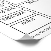 Bearbeitbare Rezept-Karte. Personalisieren mit Fot Poster (Ecke)