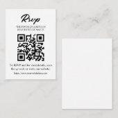 Bearbeitbare RSVP-Karte mit QR-Code, Einladung ein (Vorne/Hinten)