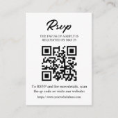 Bearbeitbare RSVP-Karte mit QR-Code, Einladung ein (Vorderseite)