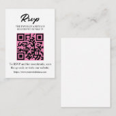 Bearbeitbare RSVP-Karte mit QR-Code, Einladung ein (Vorne/Hinten)