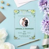 Bearbeitbare rustikale Grüne Hochzeitseinladung Acryleinladungen (In Situ (Hochzeit))