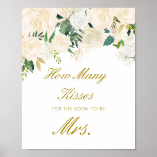 Bearbeitbare Schätzung wie viele Küsse für bald Mr Poster
