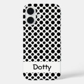 Bearbeitbare schwarze Polka-Punkte groß und klein Case-Mate iPhone Hülle (Rückseite)