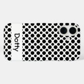 Bearbeitbare schwarze Polka-Punkte groß und klein Case-Mate iPhone Hülle (Rückseite (Horizontal))
