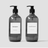 Bearbeitbare Shampoo Konditionierer Toilettenartik Aufkleber