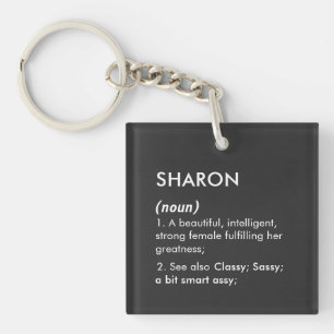 Bearbeitbare Sharon-Namensdefinition, benutzerdefi Schlüsselanhänger