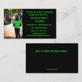 Bearbeitbare Sicherheit Visitenkarte (Vorne/Hinten)