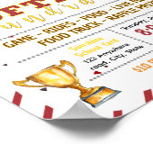 Bearbeitbare Softball-Spendenflyer Poster (Ecke)