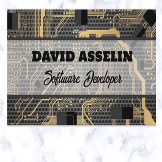 Bearbeitbare Software-Entwicklerschaltfläche Visitenkarte