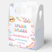 Bearbeitbare Sommer Splish Splash Geburtstagsfeier Geschenkschachtel (Geöffnet)