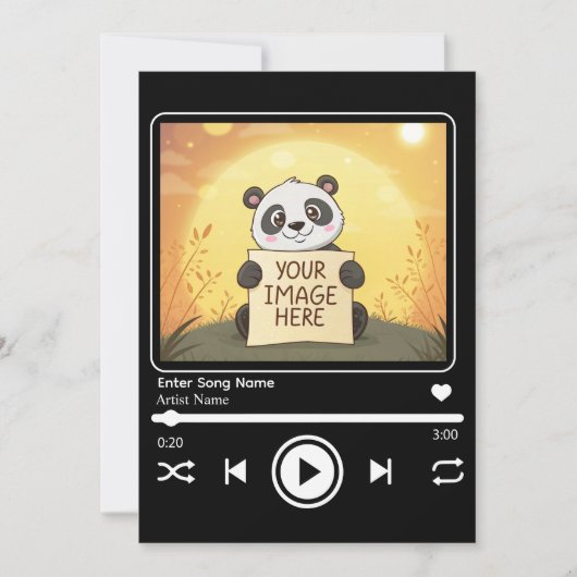 Bearbeitbare Song-Musik-Player-Vorlage Einladung (Vorderseite)