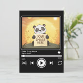 Bearbeitbare Song-Musik-Player-Vorlage Einladung (Stehend Vorderseite)