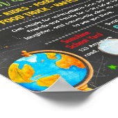Bearbeitbare Spendenaktion für Schulmaterial Flyer Poster (Ecke)