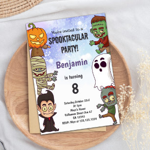 Bearbeitbare Spooky-Party-Karte Einladung