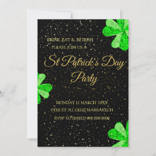 Bearbeitbare St. Patrick's Day-Party-Einladung, Vo Einladung