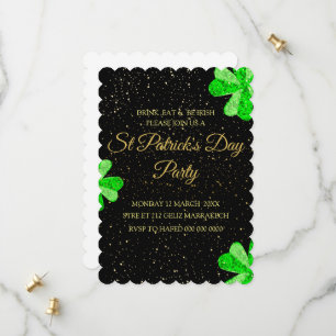 Bearbeitbare St. Patrick's Day-Party-Einladung, Vo Save The Date