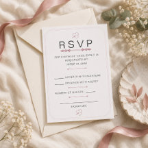 Bearbeitbare Staubige Rose Minimale RSVP-Karte